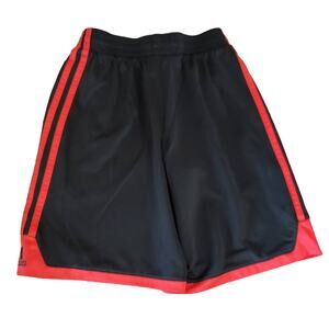 NEW Adidas 3-Stripe Shorts. Youth Size Small. Basketball Style. Black and Red